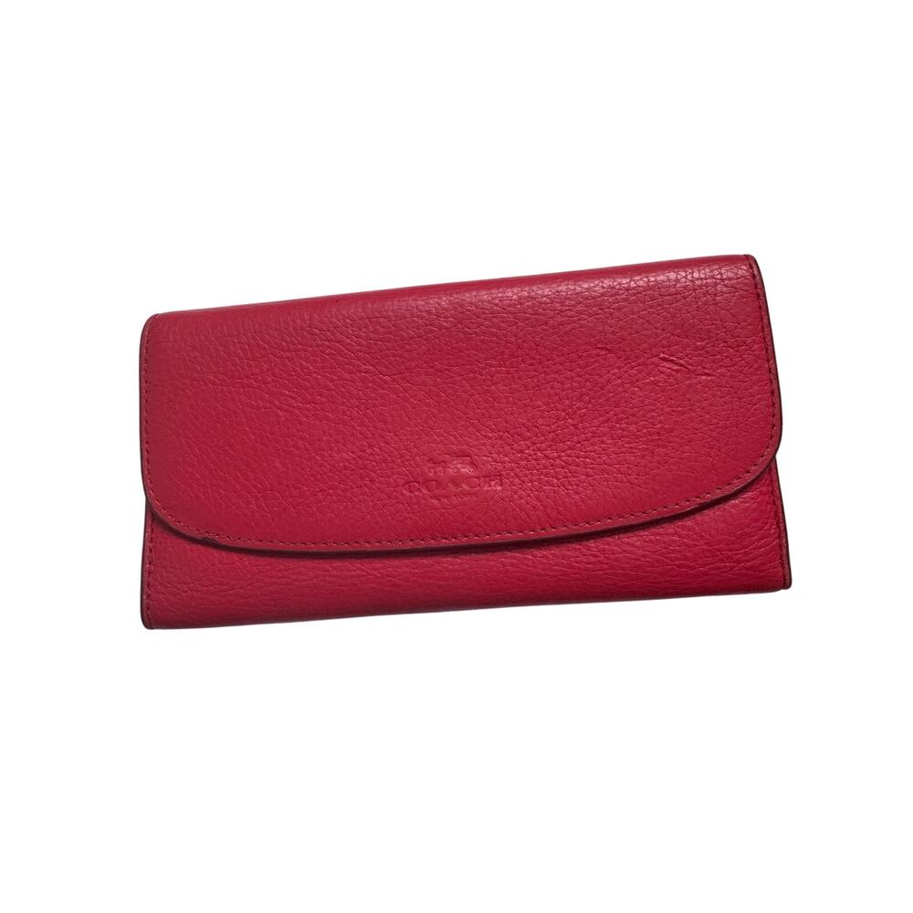 Coach Red Leather Continental Wallet